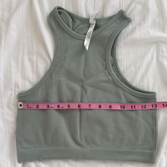 Love Tree Ribbed Green Crop Top - Picture 3 of 3